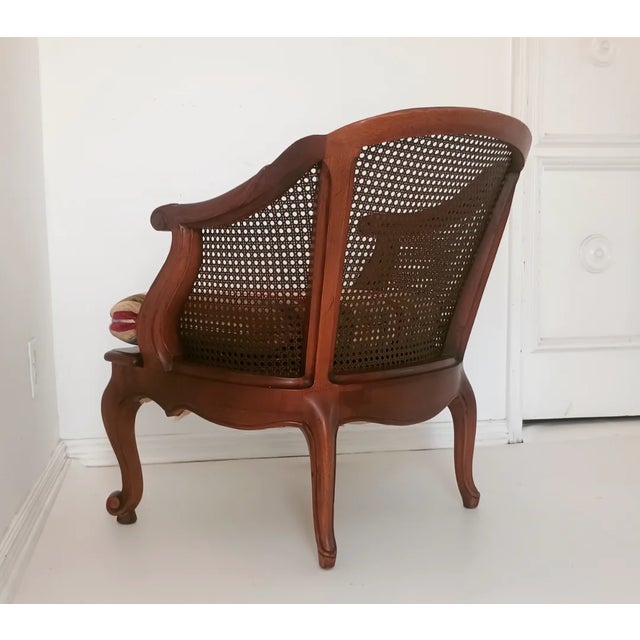 1930s Vintage French Walnut Chairs For Sale - Image 5 of 17