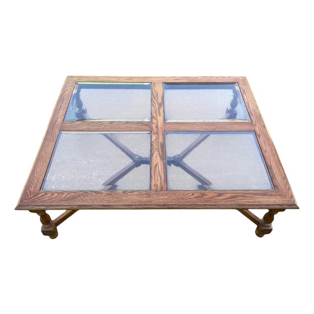 Late 20th Century Pennsylvania House William and Mary Style Oak Coffee Table For Sale