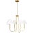 Visual Comfort Studio Porteau 5-Light Medium Chandelier in Satin Brass For Sale