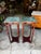 Modern Vintage Pair of Green Stone Top Skinny Square Side Tables For Sale - Image 3 of 5
