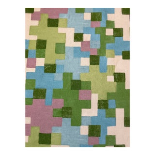 Thibaut F945045 Pixel Lavender and Green Fabric 1 1/2 Yards For Sale