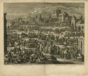 J. Luyken, Bible Scene: Tenth Plague of Egypt, 1743, Print