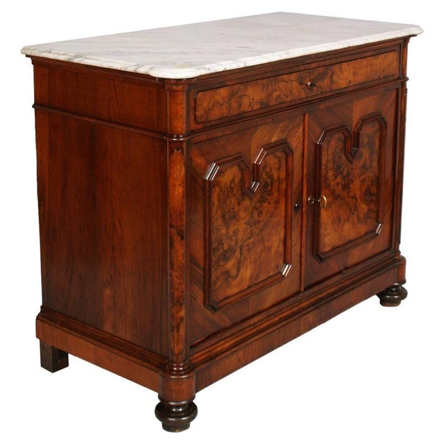 Brown 19th Century Chest of Drawers and Mirror from Cucchi & Sola Ammobiliamenti Torino, Set of 2 For Sale - Image 8 of 14