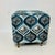 Cerulean 1960s Mid-Century Modern Boho Chic Abstract Low Stool or Bench, Newly Upholstered. For Sale - Image 8 of 9