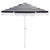 Lucerna 9 Ft Crank Umbrella, Black Stripe/White Pole For Sale - Image 9 of 9