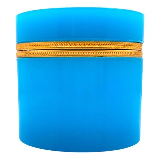 Murano Opaline Glass Jewelry Box, 1950s For Sale
