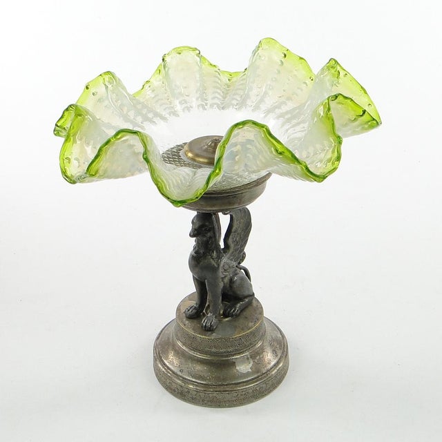 Art Nouveau Figurative Bowl on Stand from Plewkiewicz, 1890s For Sale - Image 3 of 15
