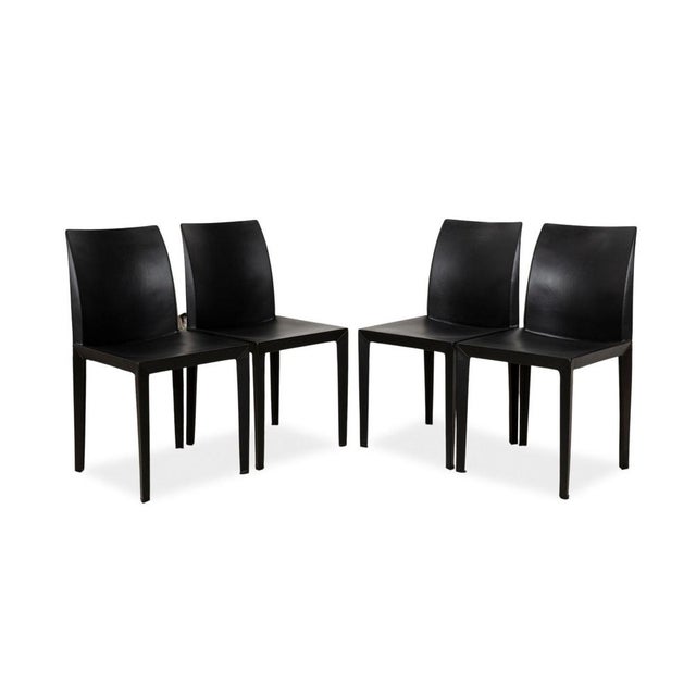 Poltrona Frau Leather Chairs, Set of 4 For Sale - Image 11 of 11