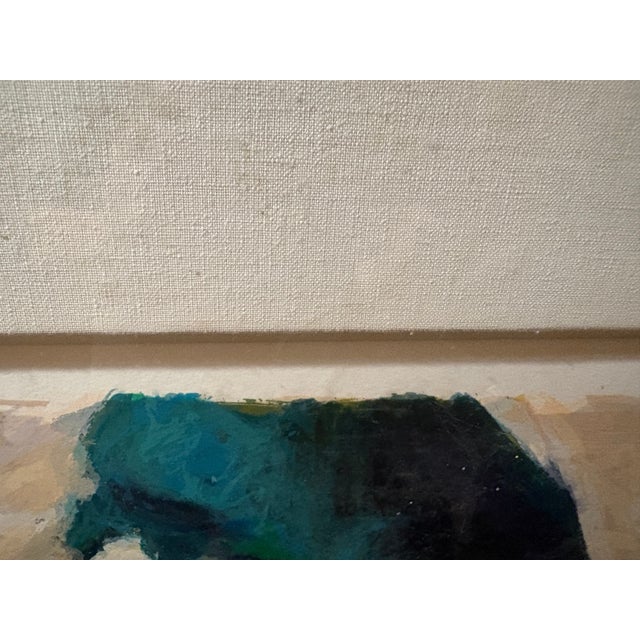 Bottle Green 1960s Aldo Luogo Limited Edition Lithograph "Brew at Gardens" For Sale - Image 8 of 16