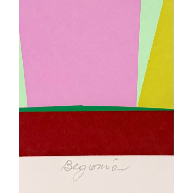 Modern 1970s Signed Serigraph by Victor Cassanelli Titled Begonia, Numbered 40/50 For Sale - Image 3 of 4