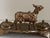 Atypical Writing Desk Set with Double Inkwells in Patinated Gilt Metal, 1890s-1910s For Sale - Image 11 of 16