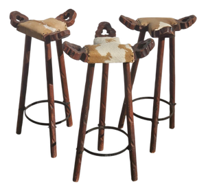 Vintage Brutalist Marbella Stools, 1960s, Set of 3