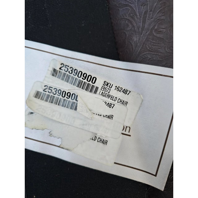 Burgundy Late 20th Century Henredon Furniture Embossed Leather Lagerfeld Club Chair For Sale - Image 8 of 8