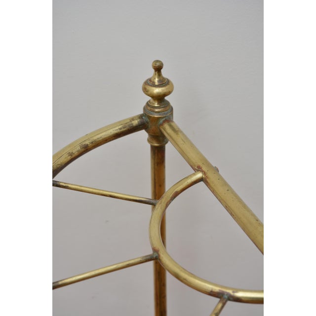 Antique Victorian Umbrella Stand in Brass, 1870 For Sale - Image 9 of 14