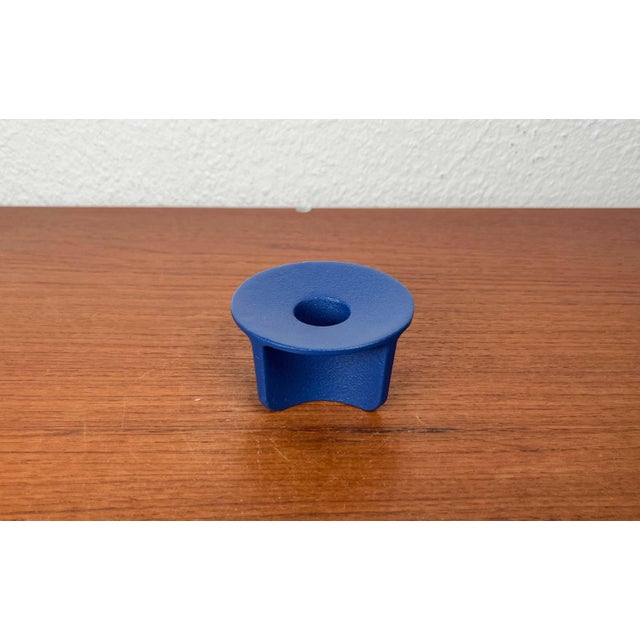 Danish Blue Cast Iron Candleholder from Normann Copenhagen For Sale - Image 5 of 16