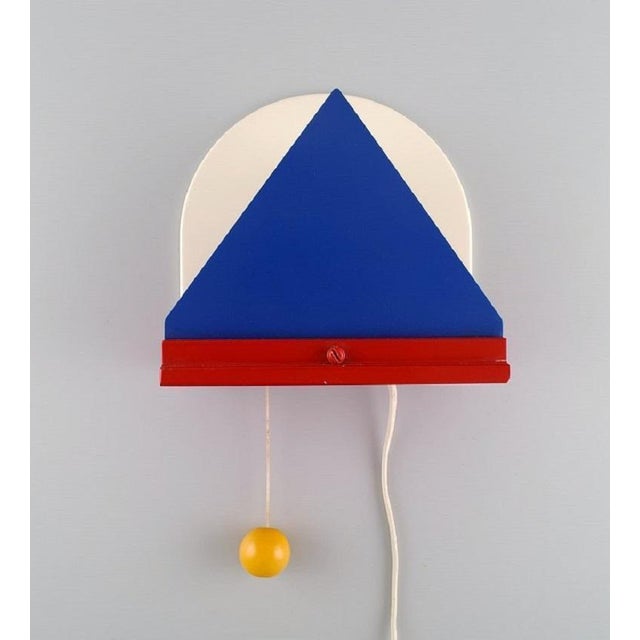 Ettore Sottsass (1917-2007), Italian architect and designer. A pair of rare vintage wall lamps designed for Ikea. 1980s....