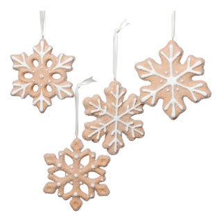 Assorted Snowflake Cookie Ornaments, Assorted Set of 8 For Sale