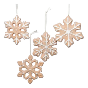 Assorted Snowflake Cookie Ornaments, Assorted Set of 8