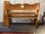Wood Vintage Early American Primitive Oak Bench With a Heart Carved in the Backrest For Sale - Image 7 of 7