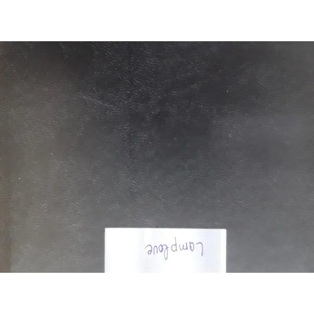 Goldenrod Vintage Table Lamp with Opaque White Brass, 1970s For Sale - Image 8 of 9