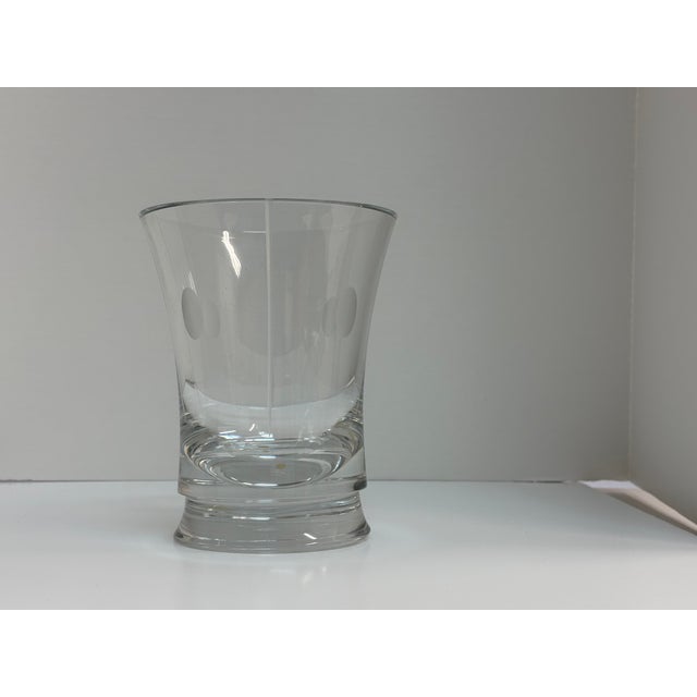 The Retired Baccarat Tranquility Polka Dot Vase designed by Barbara Barry is a stunning piece crafted from clear crystal,...