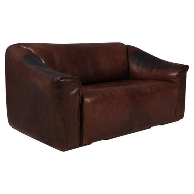 Vintage DS47 Two-Seat Sofa in Patinated Leather from de Sede For Sale - Image 8 of 8