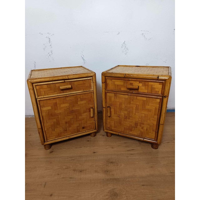 Vintage Bamboo Bedside Tables, 1970s, Set of 2 For Sale - Image 18 of 18