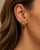 Metal Lotus Garnet Drop Earrings, Pair For Sale - Image 7 of 7