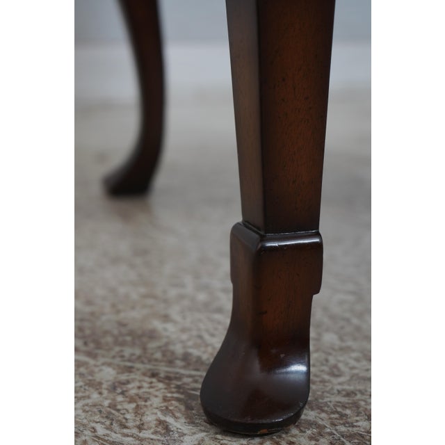Set of 8 Baker George III Style Upholstered Dining Room Chairs For Sale - Image 9 of 12
