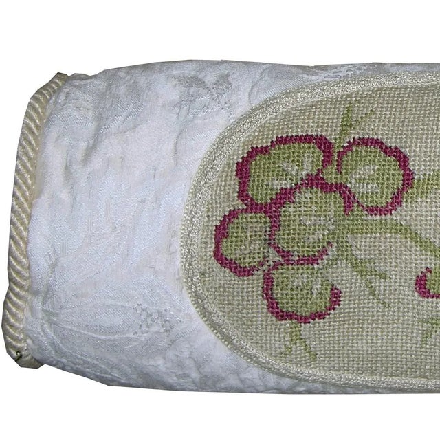 18th Century Antique French Needlepoint Pillow For Sale - Image 4 of 9