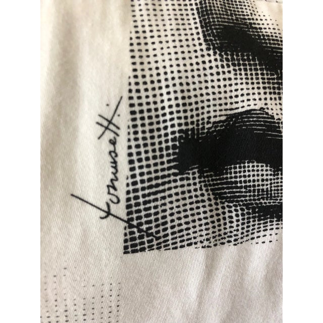 Fornasetti Discontinued Fornasetti “Mouths” Tema E Variazioni Linen Throw Pillow For Sale - Image 4 of 8
