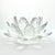 Contemporary Shannon Crystal Godinger Large Faceted Crystal Lotus Pillar Candle Holder For Sale - Image 3 of 6