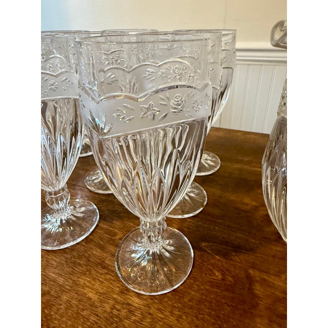 Late 20th Century Oneida “Southern Garden” Set of Pitcher and Eight Glasses - 9pcs For Sale - Image 5 of 12