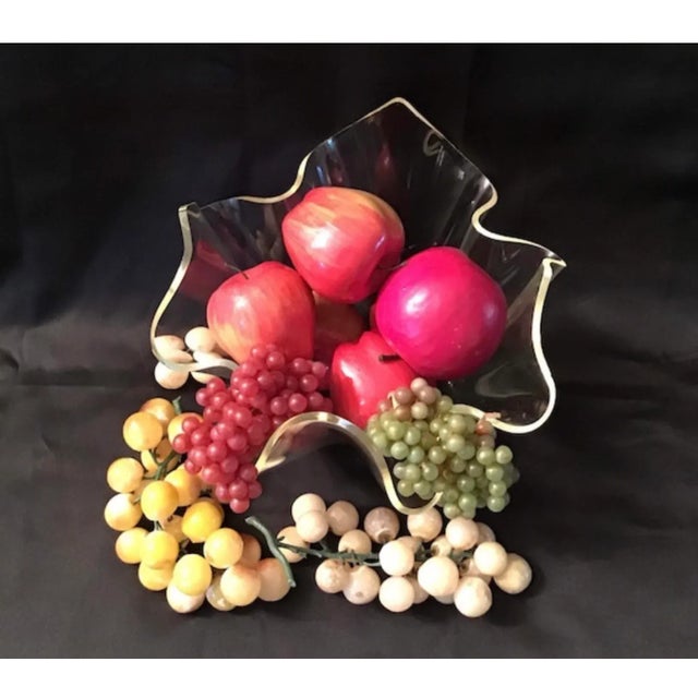 Transparent Mid-Century Lucite Sculptured Handkerchief Bowl, Circa 70's For Sale - Image 8 of 10