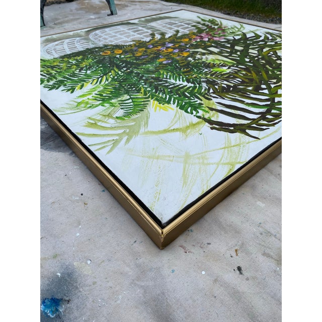 Textile Oversized 40" Lee Reynolds "Three Botanical Baskets" Vanguard Studios Oil Painting For Sale - Image 7 of 12