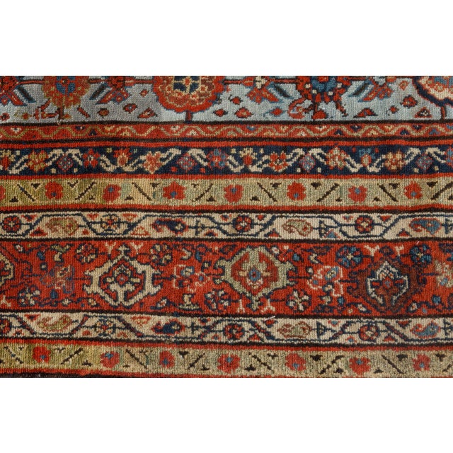 Persian Authentic 19th Century Persian Sultanabad Handmade Wool Carpet For Sale - Image 3 of 8
