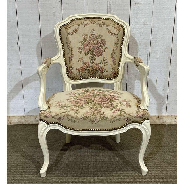 Louis XV Style Cabriolet Armchair, 1970s For Sale - Image 11 of 11
