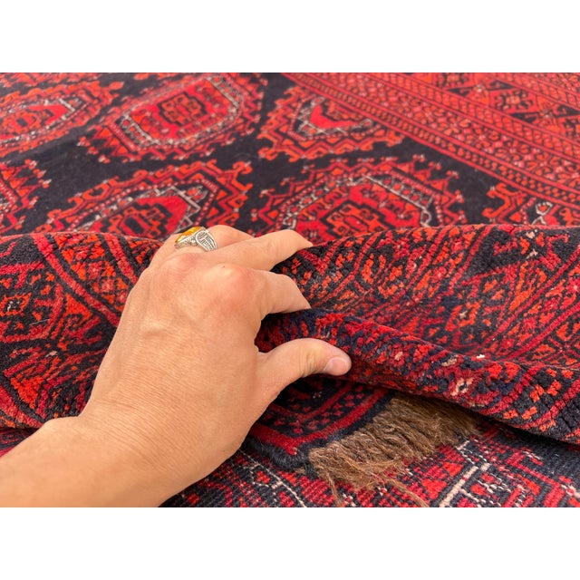 Vintage Afghan Ersari Sarouk Gul Tribal Rug - 5'11" X 3'9" For Sale - Image 11 of 12