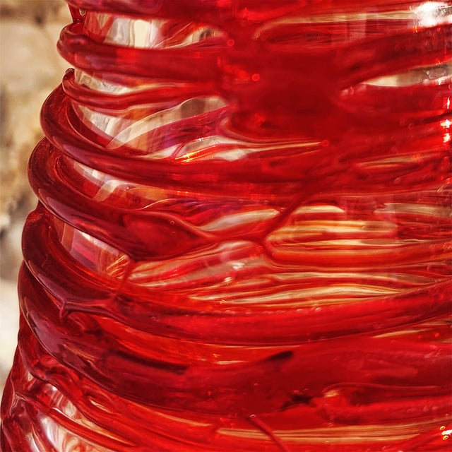 Mid-Century Handmade Murano Glass Vase by Sergio Costantini, Italy, 1970s For Sale - Image 9 of 12