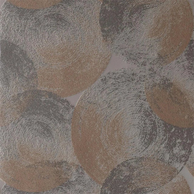 Harlequin Ellipse Wallpaper in Copper/Granite - a Sample For Sale