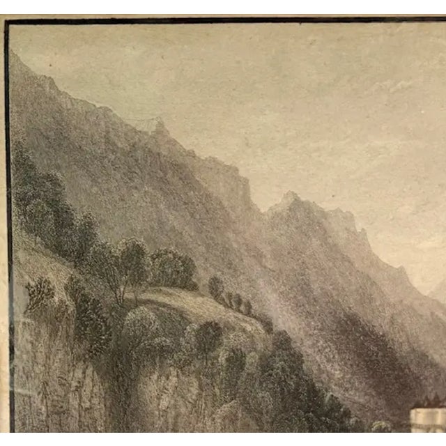 Antique Original Print - Castle of Chillon, Lake Geneva Switzerland, Signed Wh Bartlett - 1836 For Sale In New York - Image 6 of 7