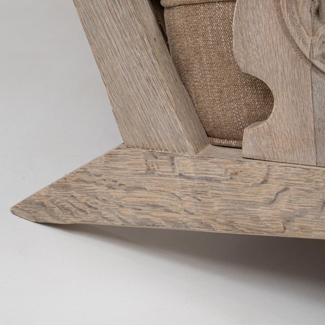 20th Century French Oak Armchair With Upholstered Seat And Back For Sale - Image 12 of 18