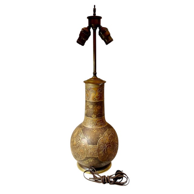 1920s Japanese Nippon Vase as a Lamp For Sale - Image 15 of 18