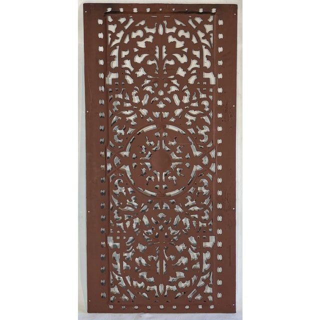 American Circa 1880 Large Reclaimed Antique Cast Iron Heat Registers - A Pair For Sale - Image 3 of 7