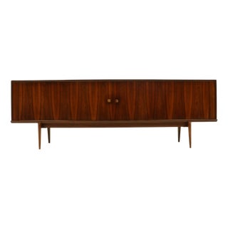 Large Rosewood Sideboard with Tambour Doors by Oswald Vermaercke for V-Form, Belgium, 1960s For Sale