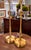 Ralph Lauren Contemporary Ralph Lauren Brushed Gold Tall Buffet Lamps With Off White Silk Shades, a Pair For Sale - Image 4 of 9