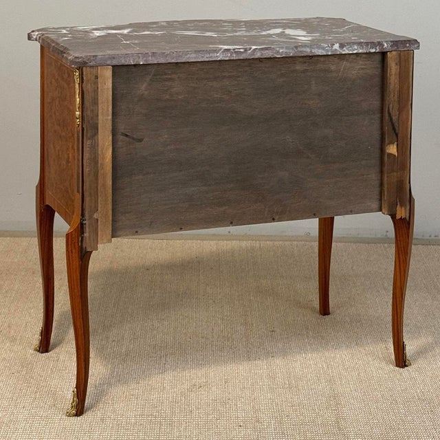 Antique French Louis XVI Marquetry Rouge Marble Top Commode For Sale - Image 18 of 18
