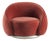 Abbracci Red Velvet and Brushed Silver Chair by Lorenza Bozzoli For Sale