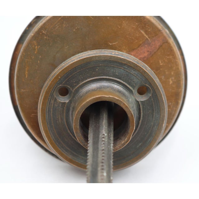 Traditional Vintage Dark Bronze Door Knob Flush Mount Handle For Sale - Image 3 of 6