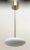 Italian pendant with glossy white Murano glass shade mounted on solid brass frame in lacquered polished brass finish /...